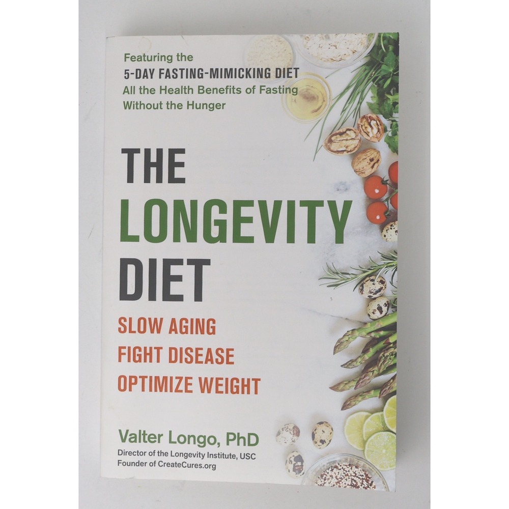 Avery The Longevity Diet Book Adult OS White Excellent Valter Longo PhD FMD Diet